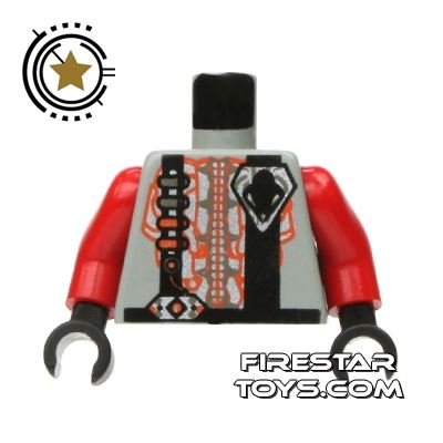LEGO Mini Figure Torso - Alien LIGHT GRAY