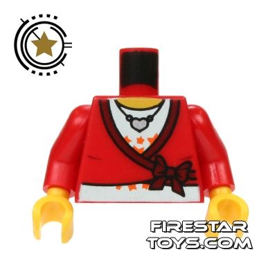 LEGO Mini Figure Torso - Cropped Sweater RED