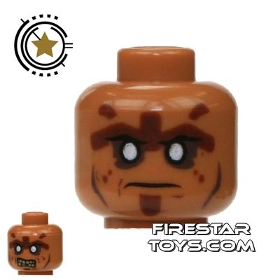 LEGO Mini Figure Heads - Zombie MEDIUM DARK FLESH