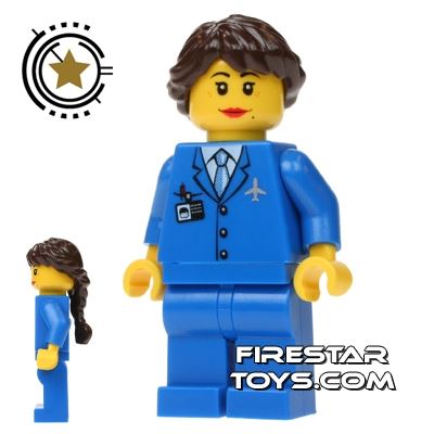 LEGO City Mini Figure - Female Airport Worker 