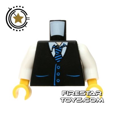 LEGO Minifigure Torso Waistcoat and Tie BLACK