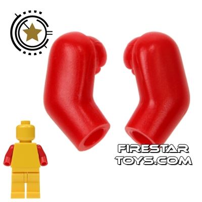 LEGO Mini Figure Arms - Pair - Red