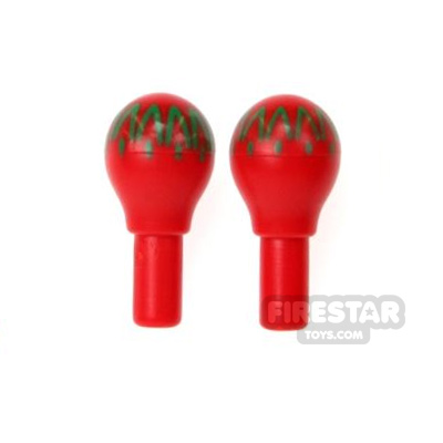 LEGO - Pair of Red Maracas RED