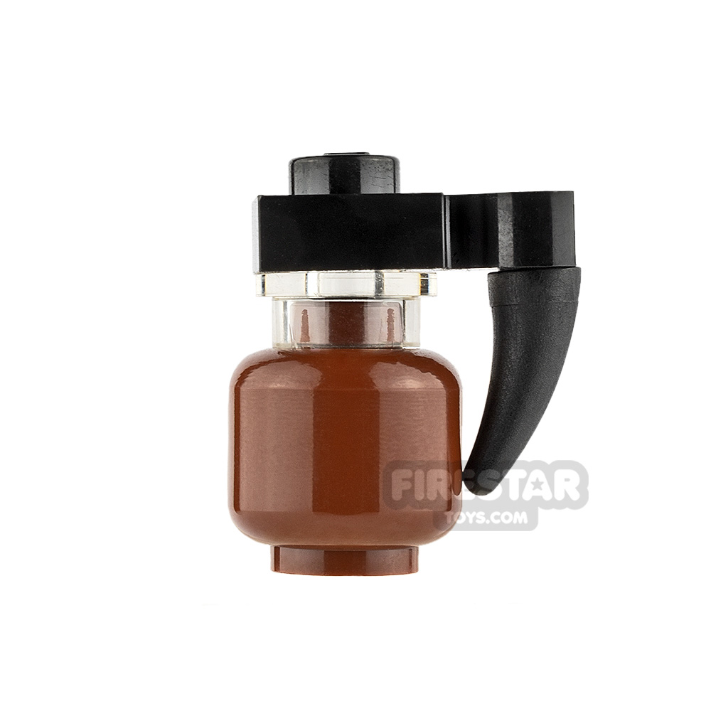 Custom Minifigure Accessory Coffee Decanter Full REDDISH BROWN