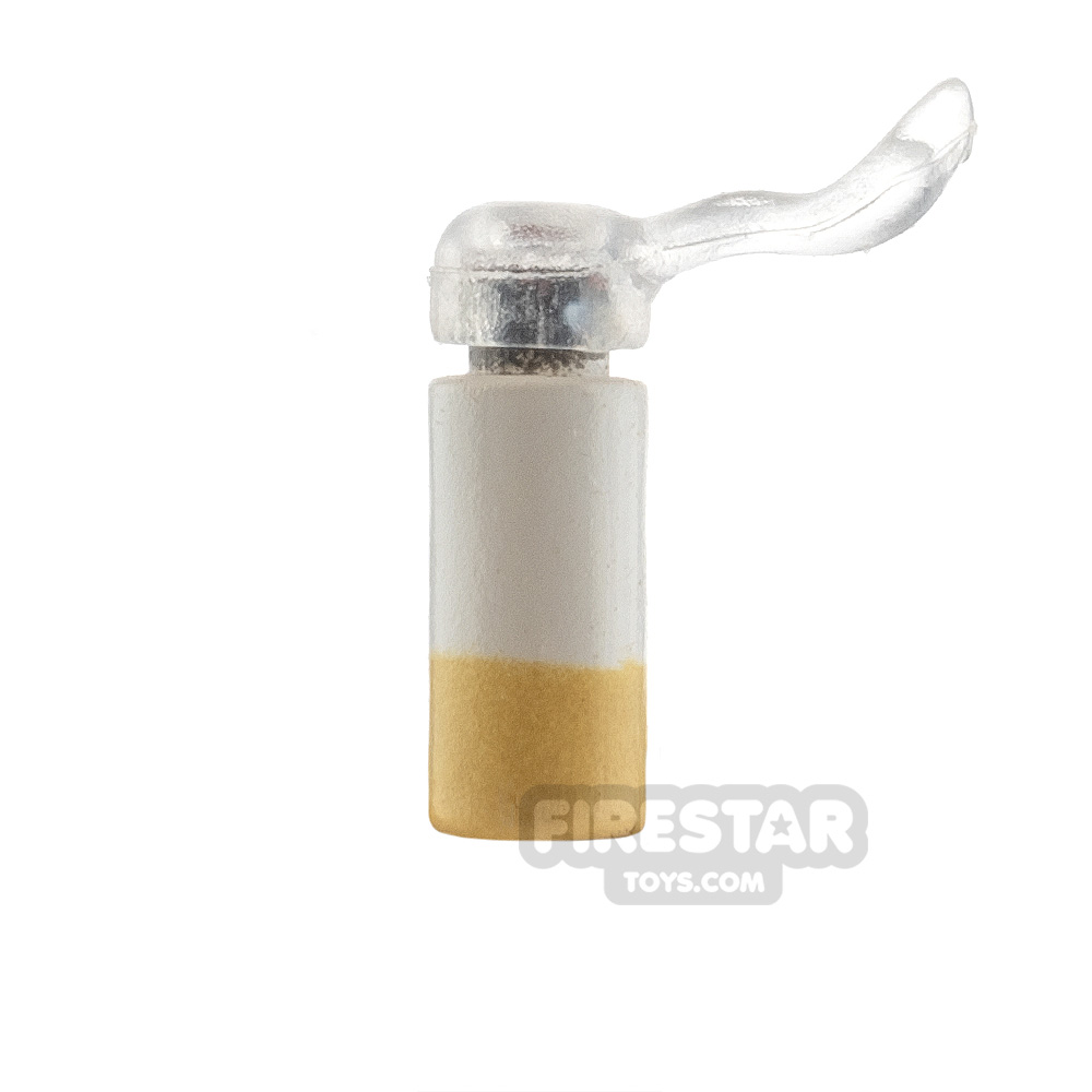 Custom Minifigure Accessory Cigarette with Removable Smoke TAN