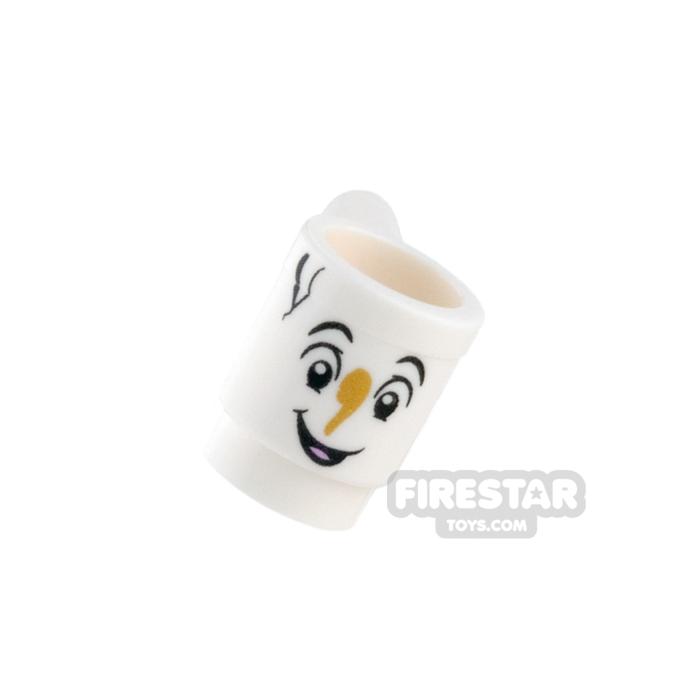 LEGO Cup with Smiling Face Chip WHITE