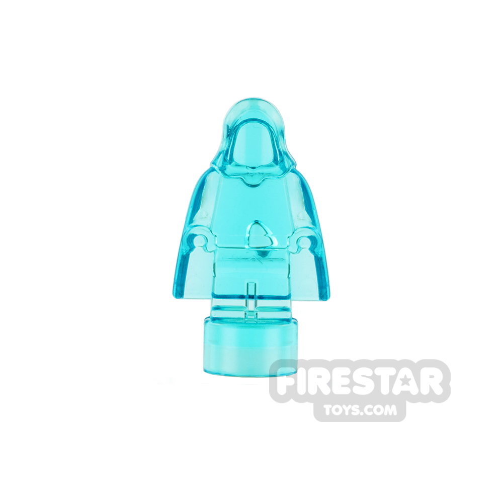 LEGO Minifigure Statuette with Cape and Hood TRANS LIGHT BLUE