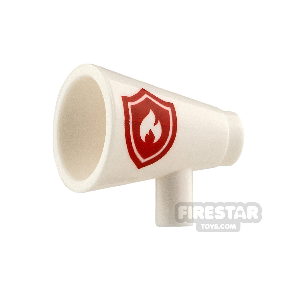 LEGO Megaphone with Fire Fighter Logo WHITE