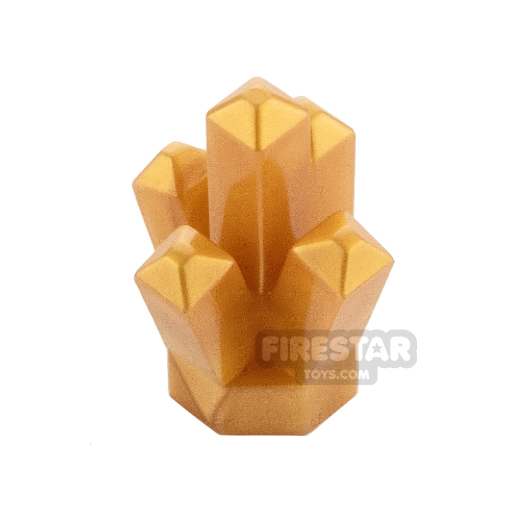 LEGO Rock Crystal 1x1 5 Point PEARL GOLD
