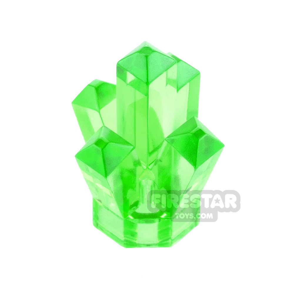 LEGO Rock Crystal 1x1 5 Point TRANS BRIGHT GREEN