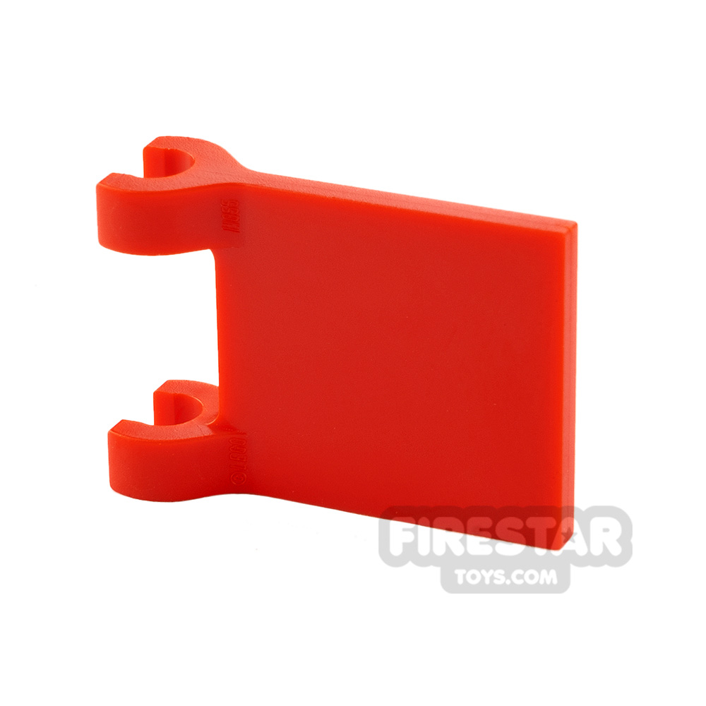 LEGO Flag 2x2 Square with 2 Clips RED