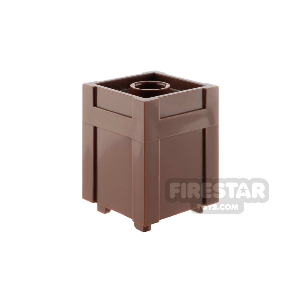 LEGO Box 2x2x2 with Open Top REDDISH BROWN