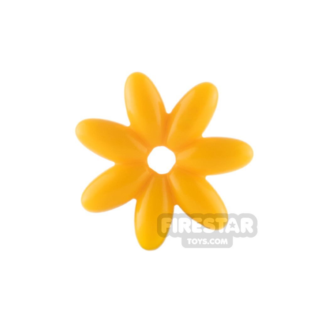 LEGO Minifigure Accessory Flower with Thin Petals BRIGHT LIGHT ORANGE