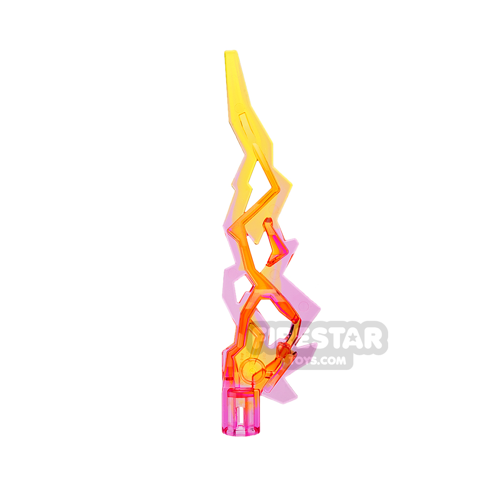 Lightning Bolt Flame - Trans Dark Pink and Yellow TRANS DARK PINK