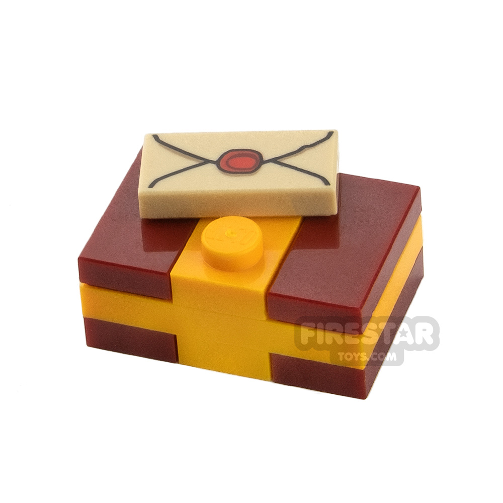 LEGO Present with Envelope DARK RED