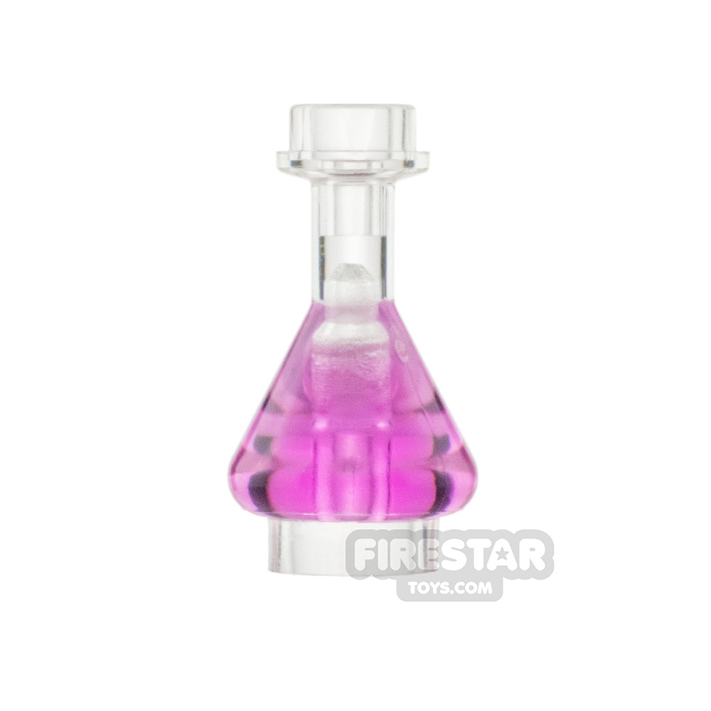 LEGO Chemistry Vial with Trans Dark Pink Fluid TRANS CLEAR