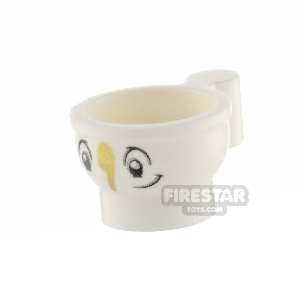 LEGO Teacup Crack and Face WHITE