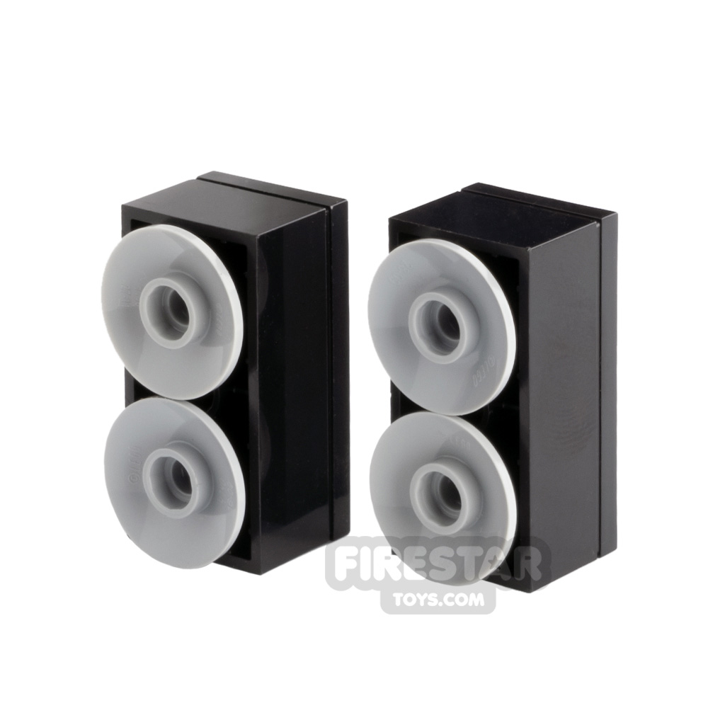 Custom Minifigure Accessory Speakers Pair BLACK