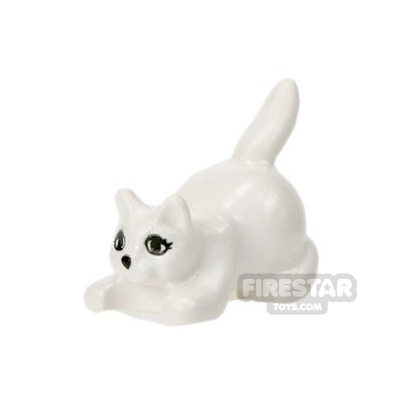 LEGO Animal Minifigure Crouching Cat WHITE