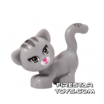 LEGO Animals Mini Figure - Cat - Pink Nose - Gray