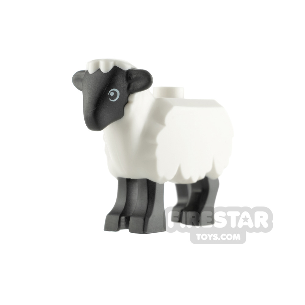 LEGO Animals Minifigure Sheep with Black Head WHITE