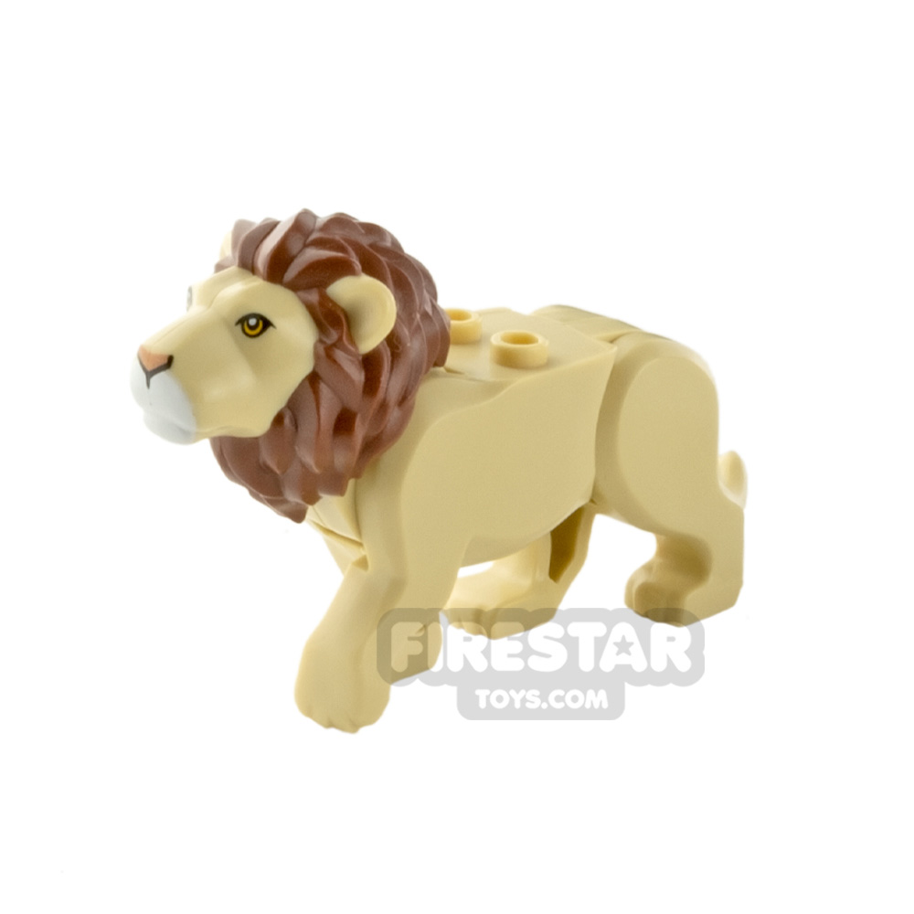 LEGO Animal Minifigure Lion with Brown Mane TAN