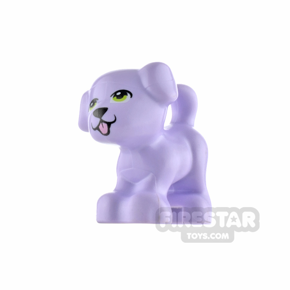LEGO Animals Minifigure Puppy with Lime Eyes LAVENDER