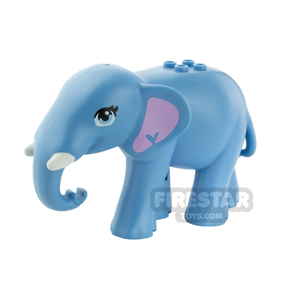 LEGO Animals Minifigure Elephant Trunk Down MEDIUM  BLUE
