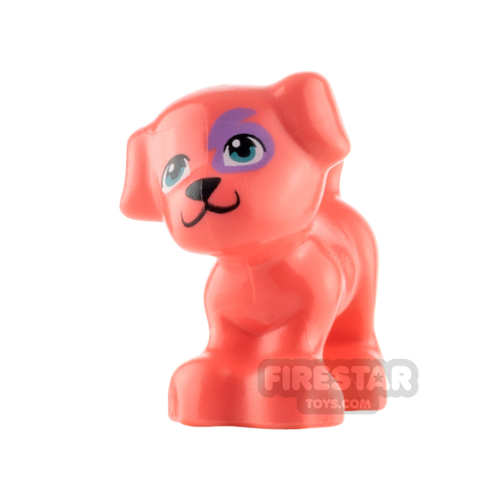 LEGO Animals Minifigure Puppy with Medium Lavender Patch CORAL