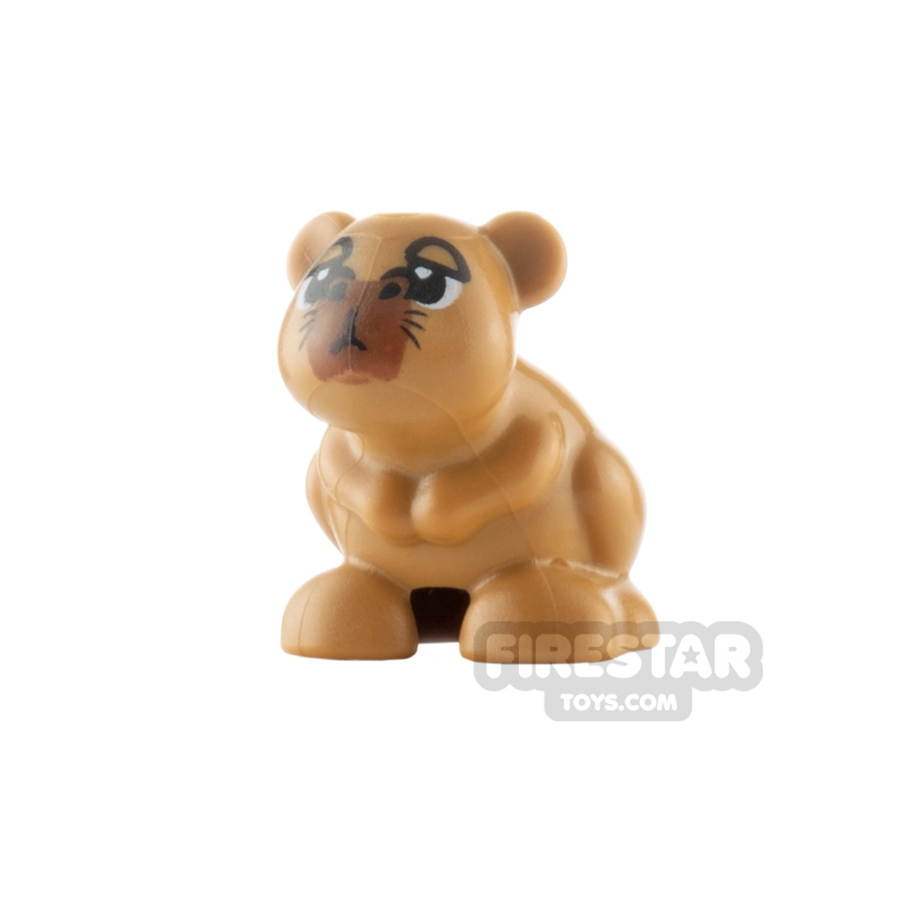 LEGO Animal Minifigure Hamster with Brown Muzzle MEDIUM DARK FLESH