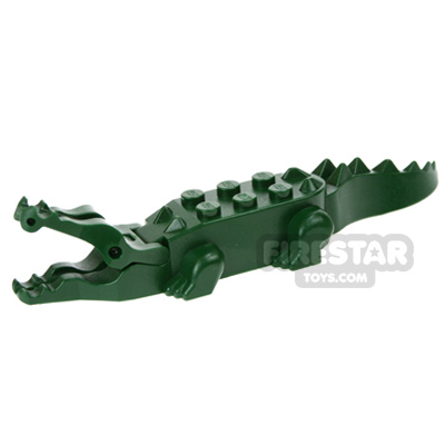 LEGO Animals Minifigure Crocodile DARK GREEN