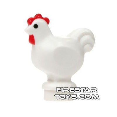 LEGO Animals Mini Figure - Chicken - White WHITE