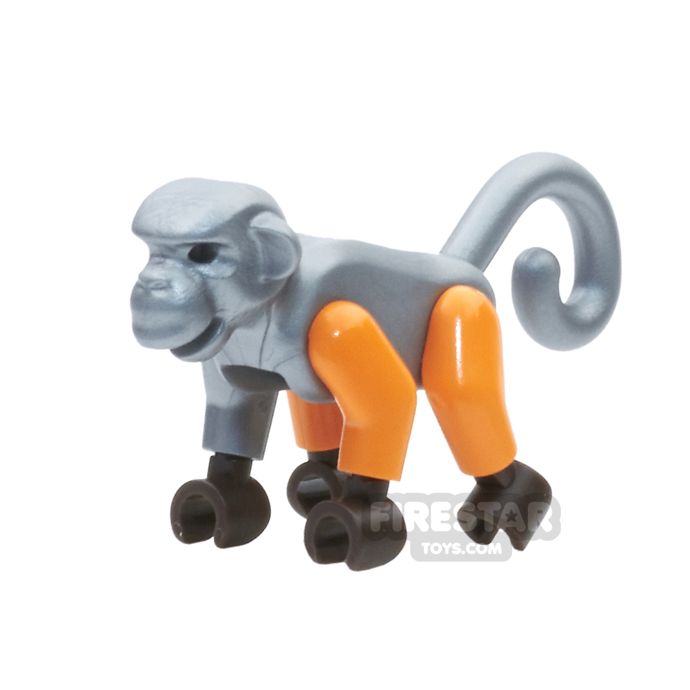 LEGO Animals Mini Figure - Monkey - Orange and Silver