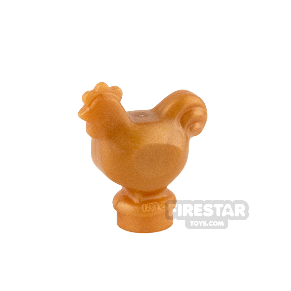LEGO Animals Minifigure Chicken PEARL GOLD