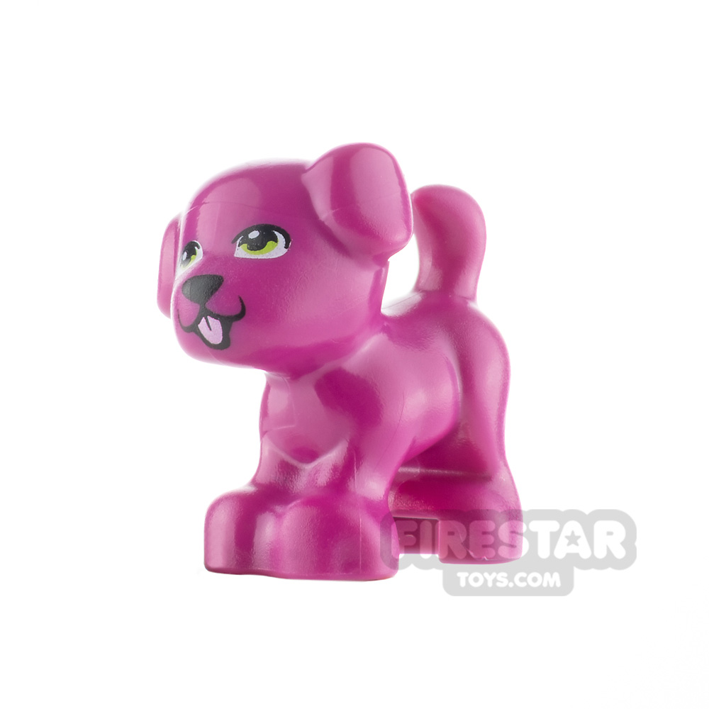 LEGO Animals Minifigure Puppy with Tongue Stickign Out MAGENTA