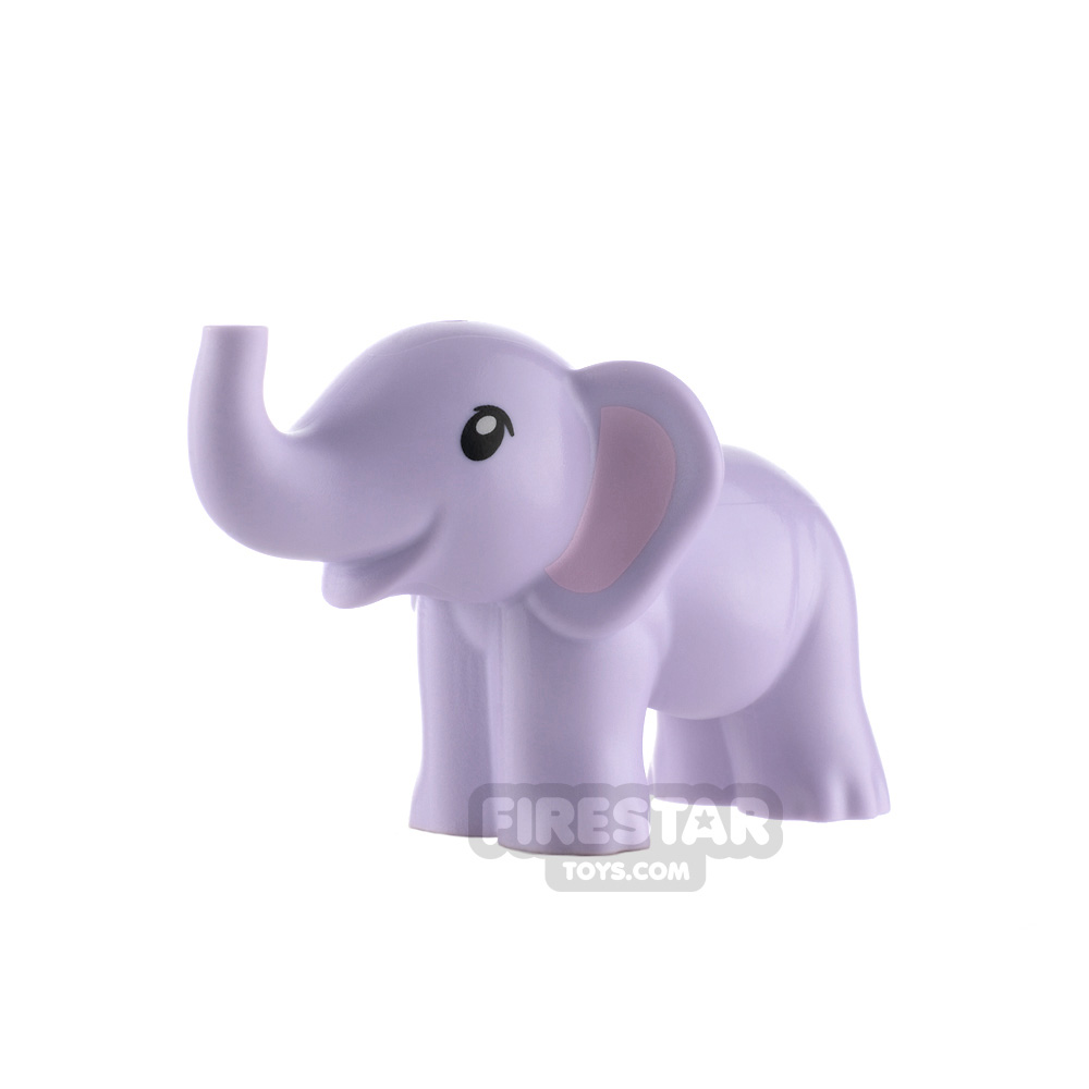 LEGO Animals Minifigure Baby Elephant Trunk Up LAVENDER