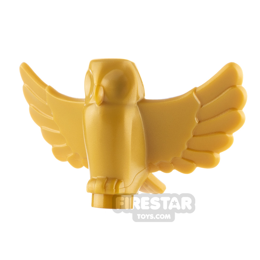 LEGO Animals Minifigure Owl with Spread Wings PEARL GOLD