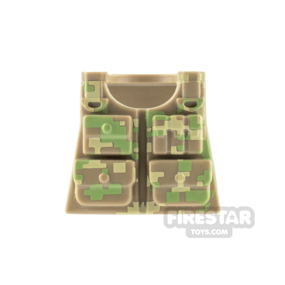 BrickForge Tactical Vest Digital Camo DARK TAN