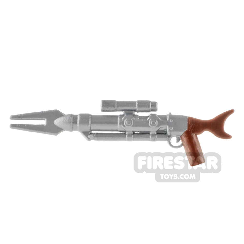 BigKidBrix Gun Mandalorian V2 Rifle Blaster Overmolded REDDISH BROWN