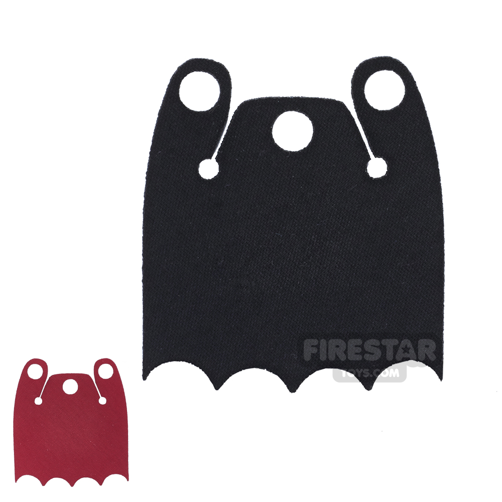 Custom Design Cape - Batman Cloak - Bite Overshoulder - Red And Black