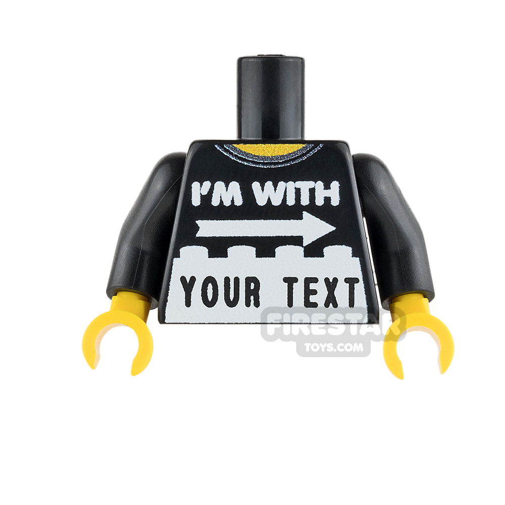 Engraved Minifigure Torso - I'm With 