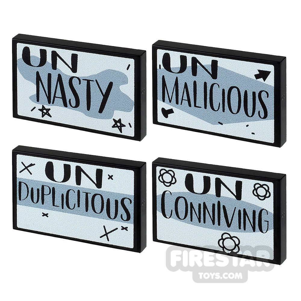 Custom Printed Tile Set 2x4 Queen Watevras Adjectives 
