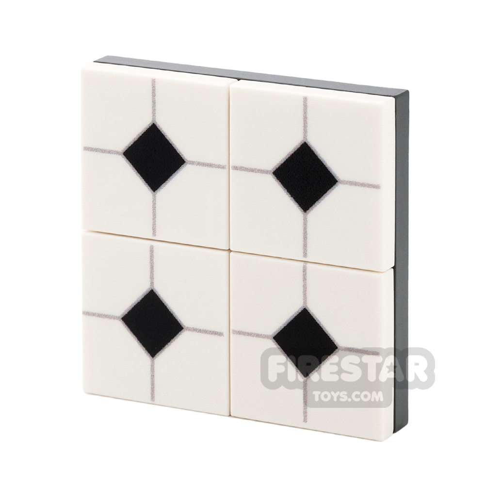 Custom Printed Floor Tile Pack - Diamond Pattern Set 