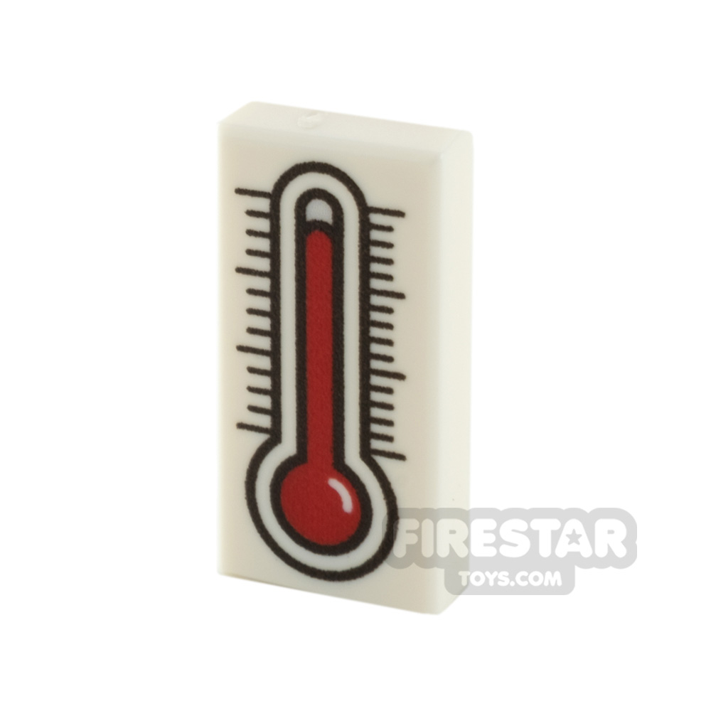 Custom Printed Tile 1x2 Wall Thermometer TRANS CLEAR