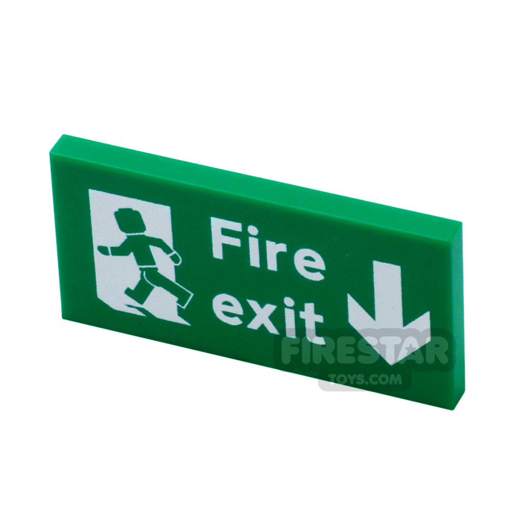 Printed Tile 2x4 - Fire Exit
