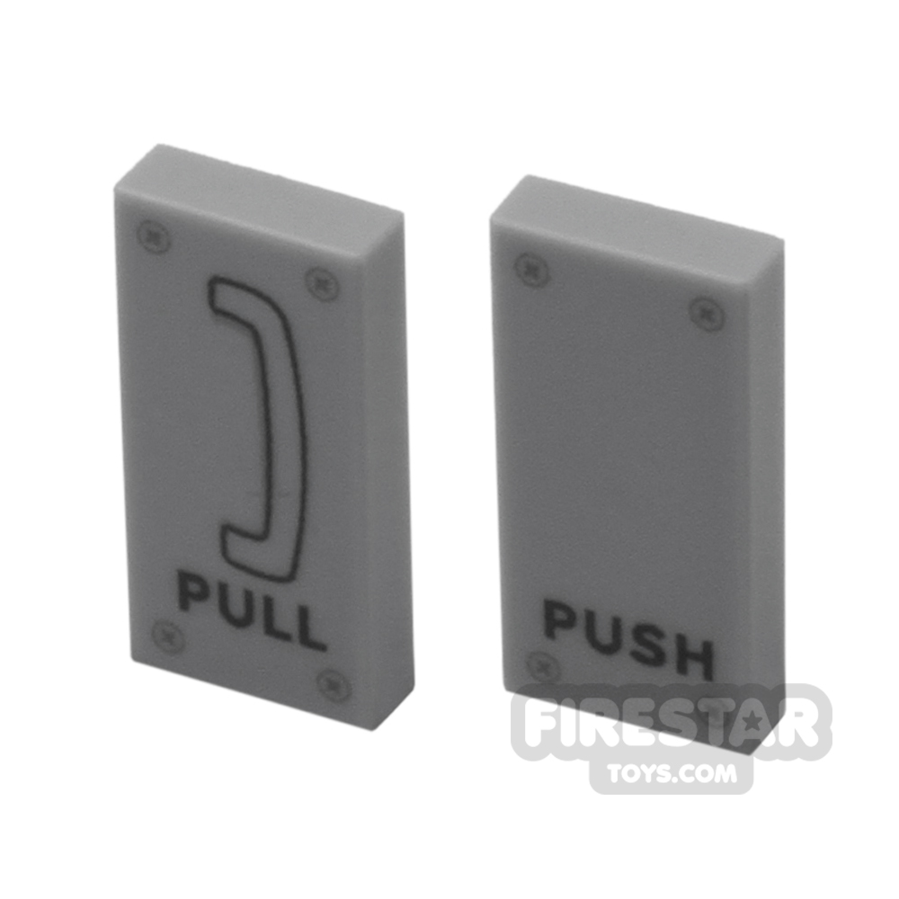 Printed Tiles 1x2 - Push Pull Door Signs