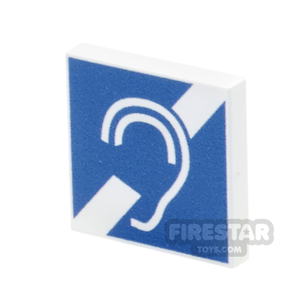 Printed Tile 2x2 - Hearing Loop Sign