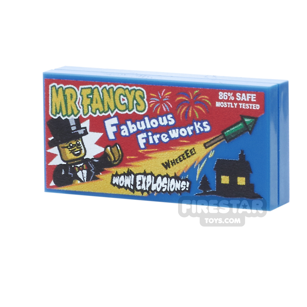 Custom Printed Tile 2x4 - Mr Fancys Fabulous Box of Fireworks