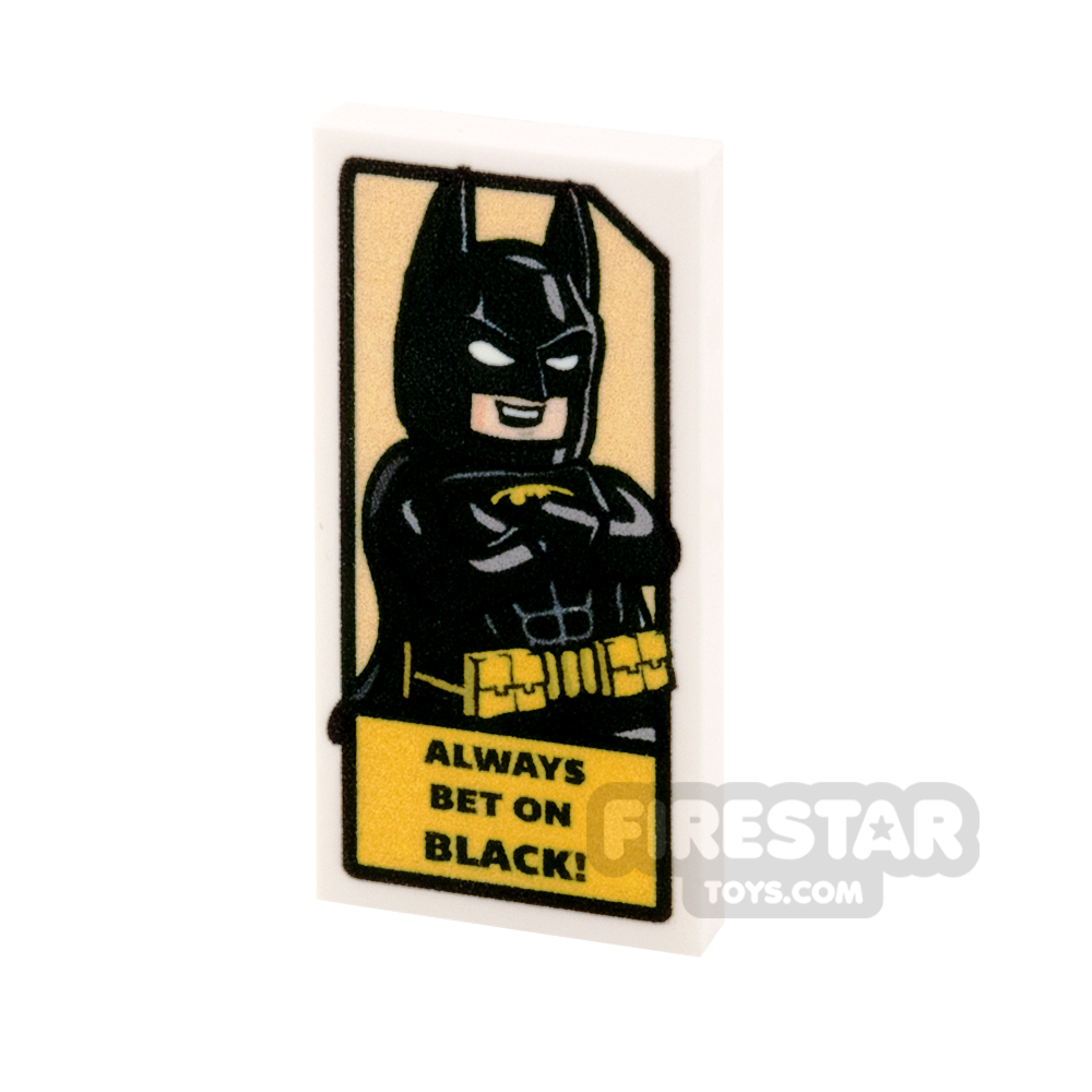 Printed Tile 2x4 - Motivational Batman Poster