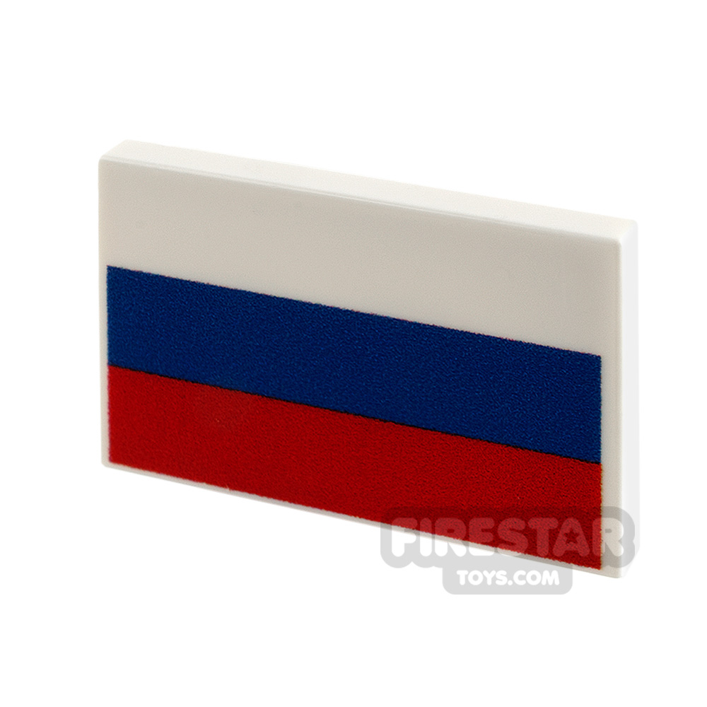 Custom Printed Tile 2x3 Russian Flag WHITE